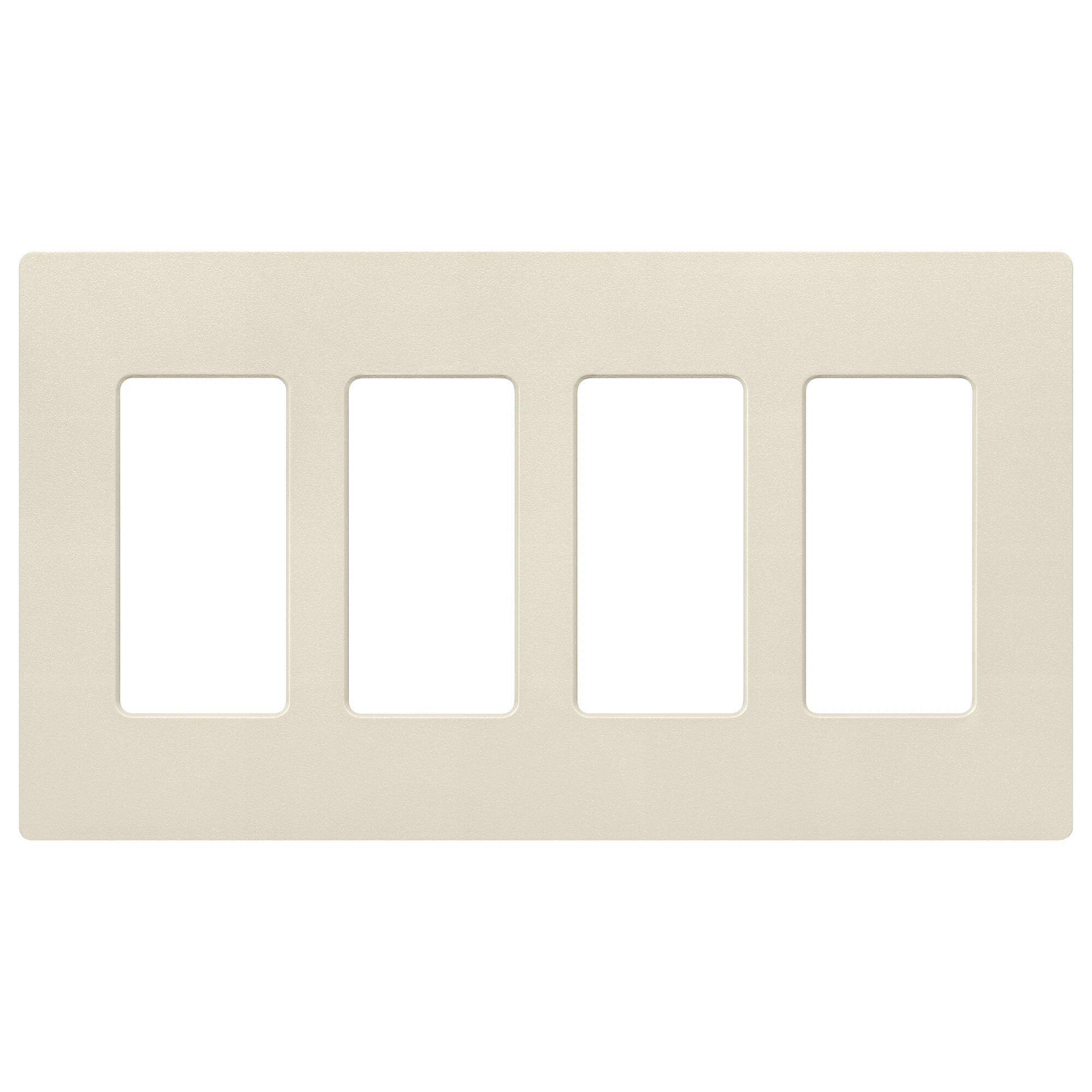 Claro Wallplate, Satin Finish, Four-gang in pumice