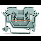 2-conductor through terminal block; 2.5 mm ²; lateral marker slots; for DIN-rail 35 x 15 and 35 x 7.5; CAGE CLAMP ®; 2,50 mm ²; gray
