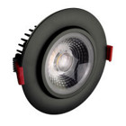 4-inch LED Gimbal Recessed Downlight in Black, 3000K