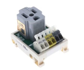 PCB AC OUTLET receptacle, SINGLE, 50mm carrier-mounted