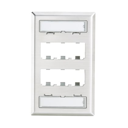 Faceplate, 6 Port, Single Gang, Classic,