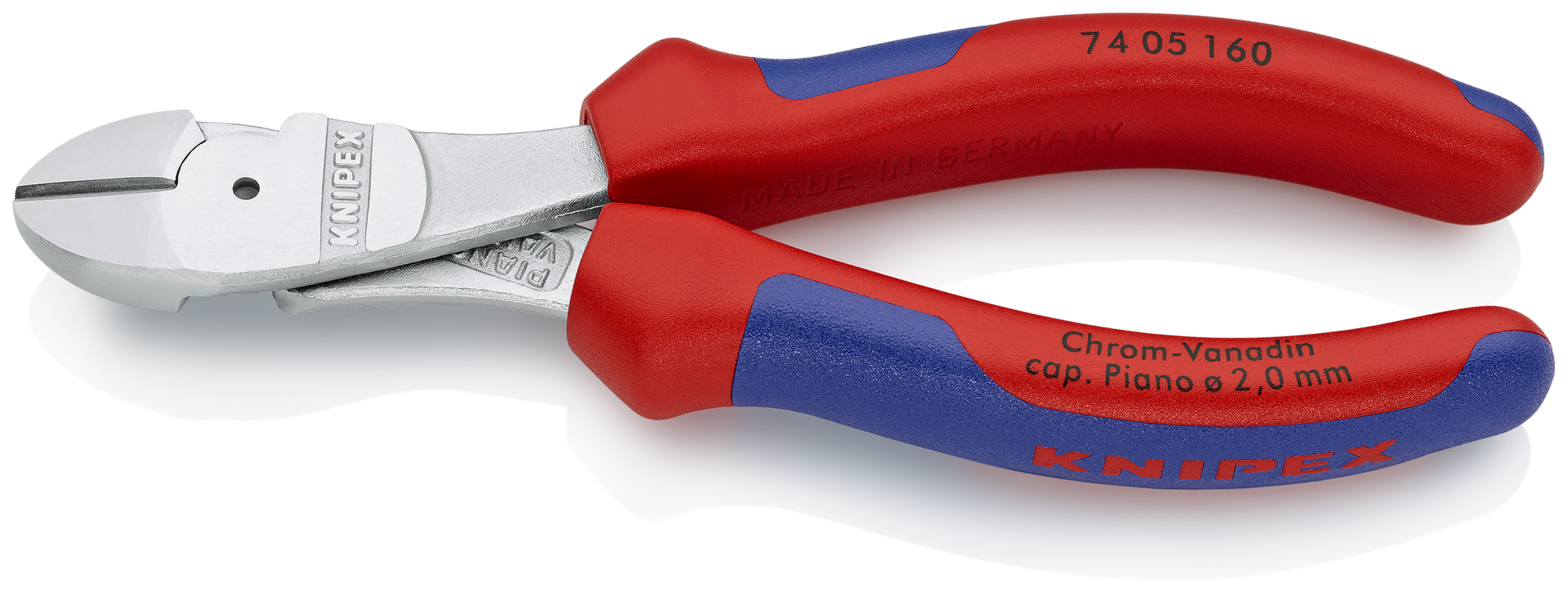 High Leverage Diagonal Cutters, 6 1/4 in., Multi-component, Chrome Plated