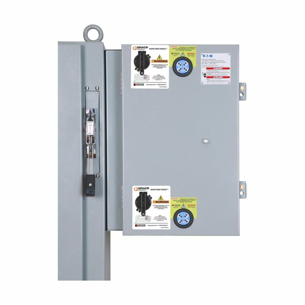 Eaton OEM line isolation switch, 400 A, NEMA 12/3R, Galvanized steel, Class J, Fusible without neutral, Three-pole, Three-wire, 600 V, (2)#1/0-(2)300 kcmil; or (1)#1/0-(1)750 kcmil Cu/Al