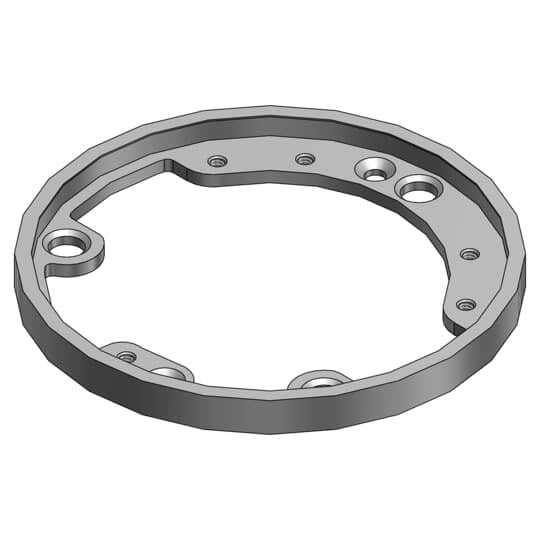 Aluminum edge ring. For use with 600 series floor boxes.