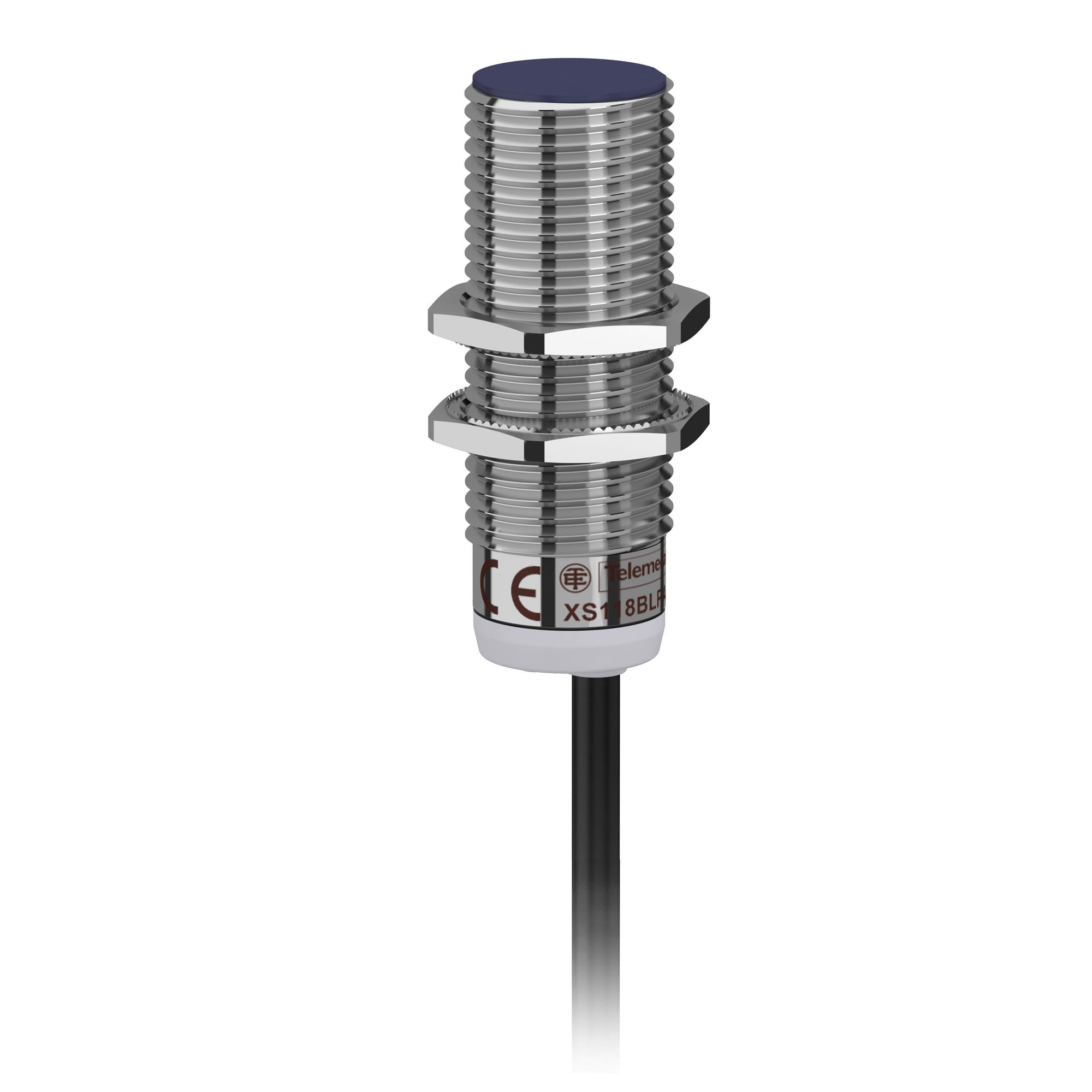 inductive sensor XS1 M18 - L53mm - brass - Sn5mm - 12..24VDC - cable 2m