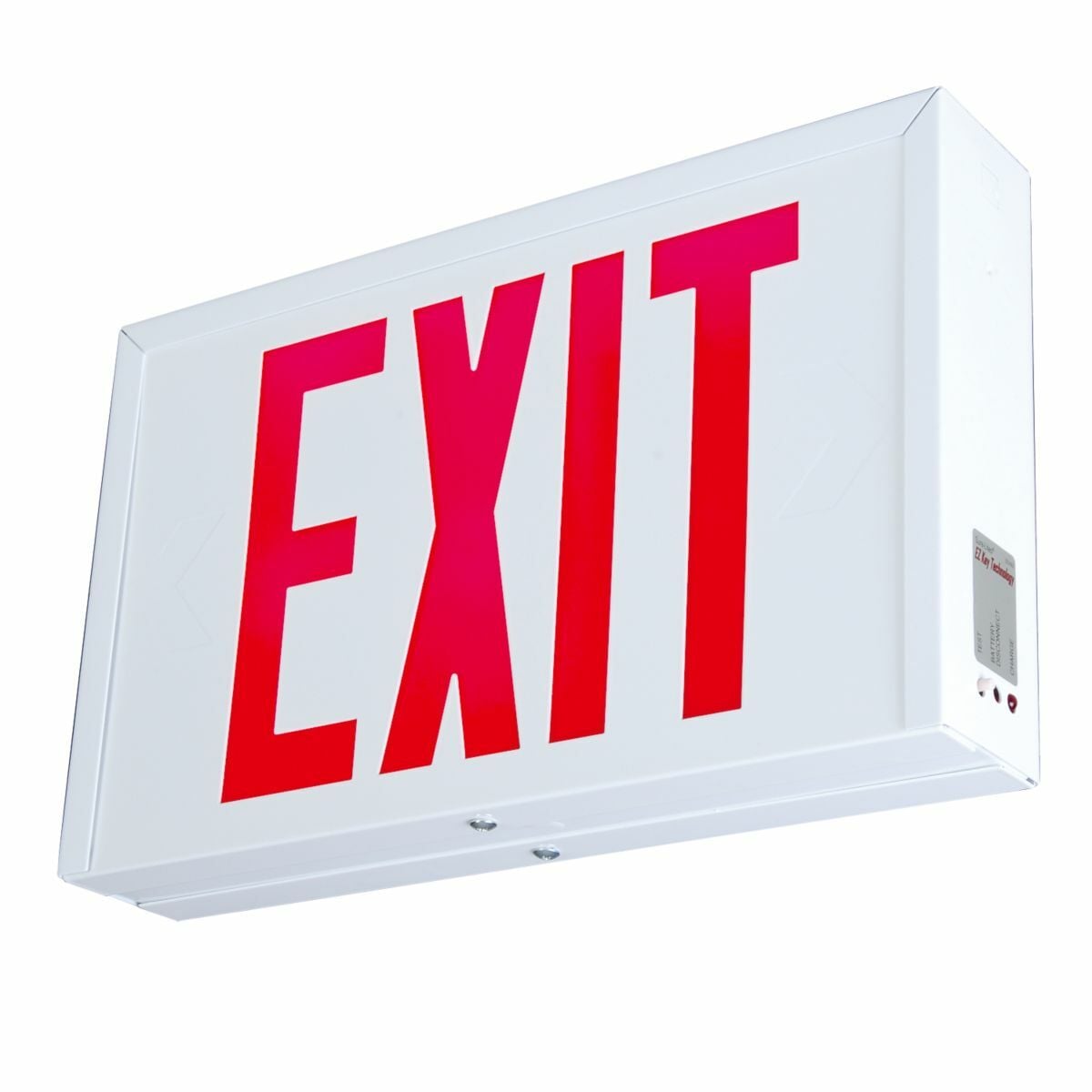 Self-Powered, Exit Sign, Steel Housing, Self Diagnostic, Universal 2 face & red/green.