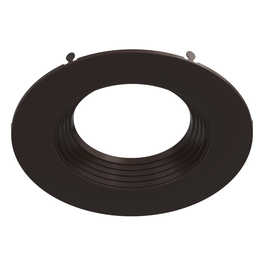 RECESSED RETROFIT DOWNLIGHT TRIM 6" ROUND BAFFLE DEEP BRONZE