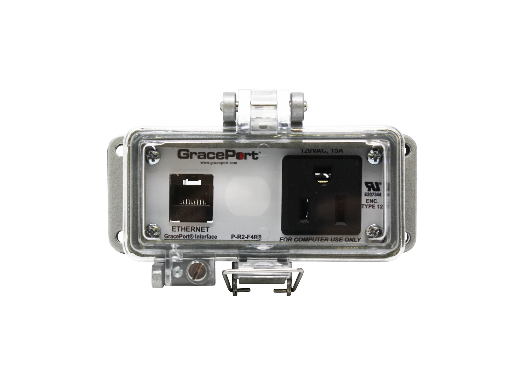 PANEL INTERFACE CONNECTOR WITH RJ45, PANEL MOUNT HOUSING, UL TYPE 12, SIMPLEX OUTLET, NO CB