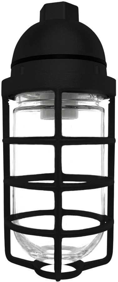 Vaporproof 100 Pendant 3/4 Inch Black Glass Globe Cast Guard