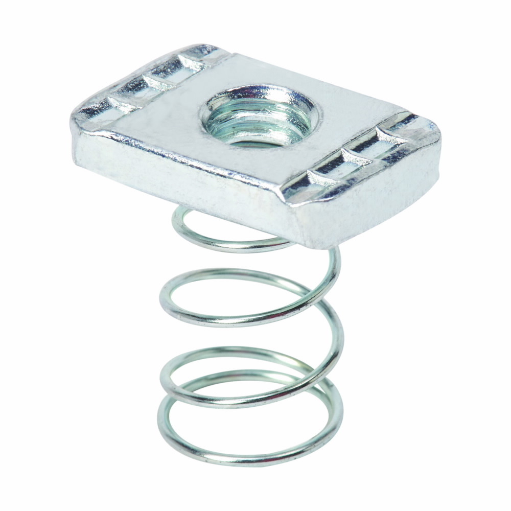 Eaton B-Line series mini channel spring nut, 0.4250" H x 0.92" L x 0.7210" W, Steel, Electro-plated, 5/8"-11 bolt size, Standard nut