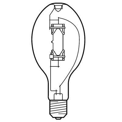 GE Multi-Vapor, 78666, 400 WTT, 4000 KV, 60 CRI, Mogul Screw (E39) Base