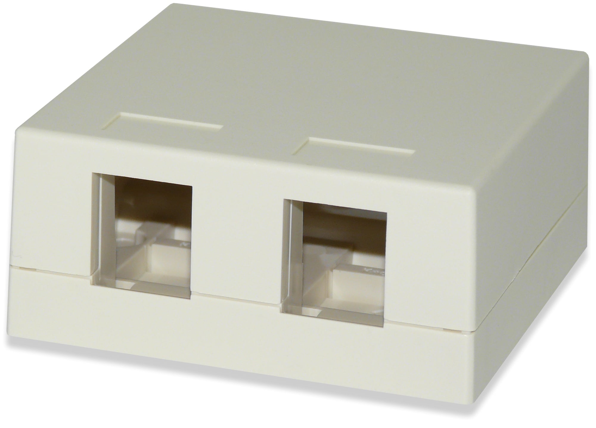 2-Port Surface Mount Box Ivory