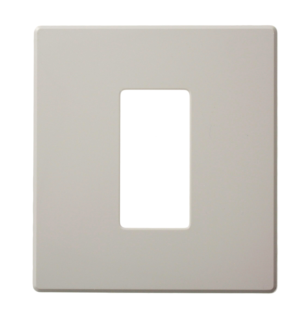 Wallplate for Renoir II Architectural Wall Box Dimmer, Fins Left On, 1 Wide Dimmer Supported, Gray
