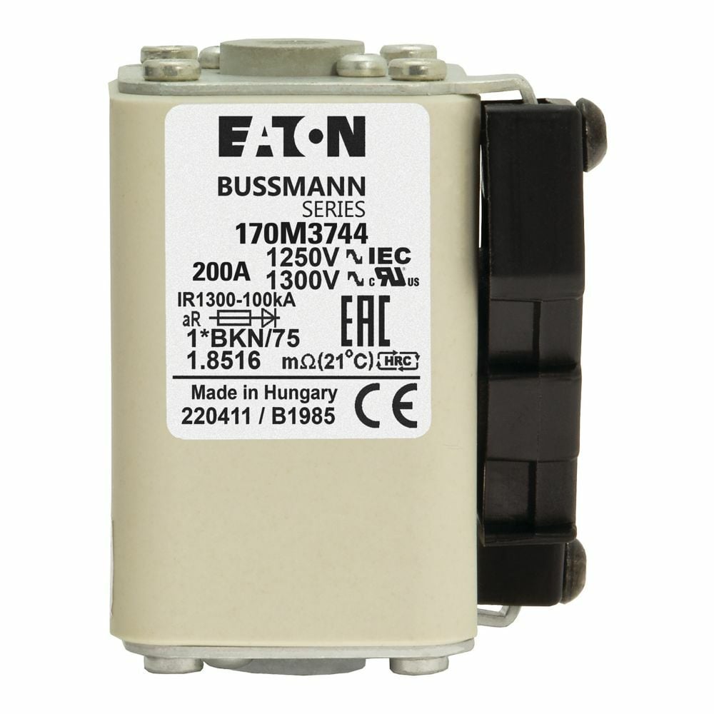 Fuse-link, high speed, 200 A, AC 1250 V, compact size 1, 45 x 59 x 156 mm, aR, IEC, UL, single indicator