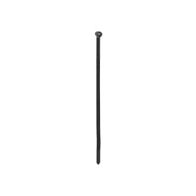 Cable Tie, Black Polyamide (Nylon 6.6) for Temperatures up to 105 Degrees Celsius (221 F), Weather and Ultraviolet Resistant for Indoor and Outdoor Applications, Length of 170mm (6.7 Inches), Width of 2.54mm (0.10 Inch), Thickness of 1.1mm (0.043 Inch), Tensile Strength Rating of 80 Newtons (18 Pounds)
