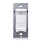 Leviton PIR Wall Switch Occupancy Sensor, Single Relay, Time Delay 30 Sec- 30 Min, 180 Degree View with Blinders, Ivory