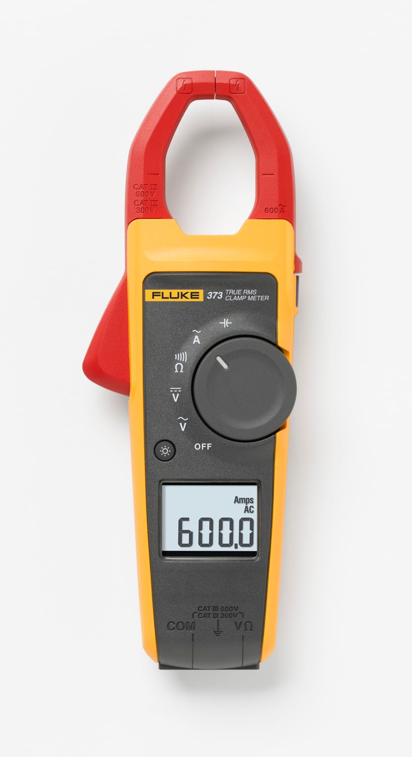 Fluke-373 True-RMS AC Clamp Meter, 600 Amp