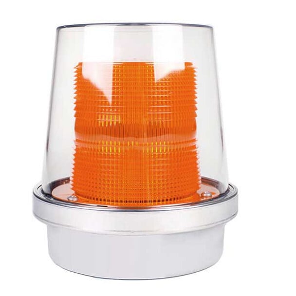 AdaptaBeacon Light Duty Weatherproof Strobe Beacon, 120 VAC, Xenon Lamp, Amber, Surface Mounting