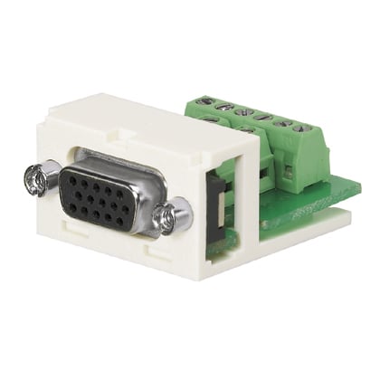 D-Sub Connector, 15 Pin HD, Black       