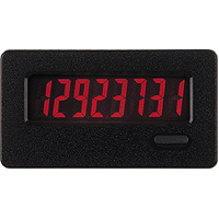 CUB7 8-Digit Counter, High Voltage Input, Red Display