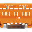 Mounting carrier - Wago (221 series) - for 6mm2 - Orange color - DIN-35 rail / Wall (screws) mounting