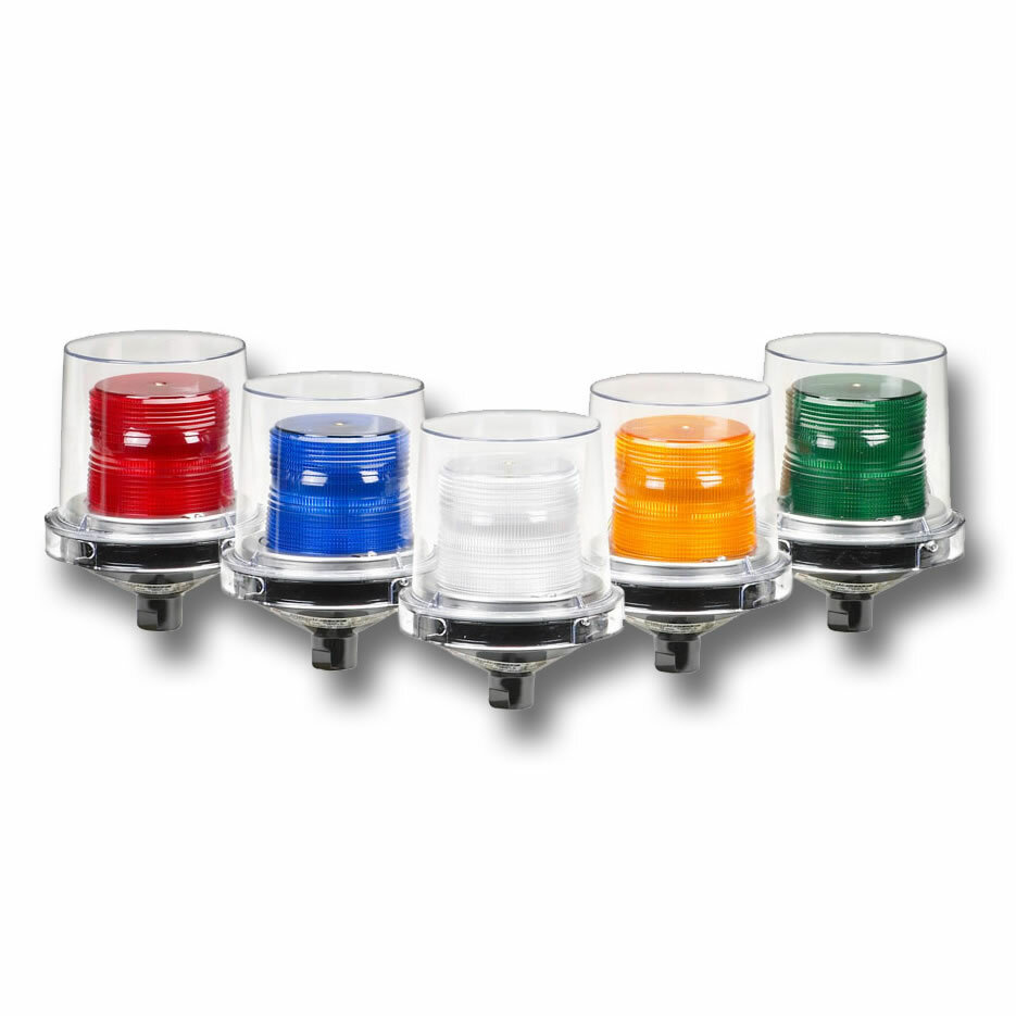 Electraray Hazardous Location LED Flashing Warning Light, 120-240VAC, Red - Available in 24VAC/DC and 120240VAC. Five lamp/lens colors: Amber, Blue, Clear, Green and Red. Flashing mode standard, configurable to steady-burn. 50,000-hour, vibration-resistant LED lamp. 1/2-inch NPT pipe mount. Type 4X, IP66 enclosure. IP69K compliant. Marine Listed. UL and cUL Listed for Class I, Division 2, Groups A, B, C and D & Class II Division 2, Groups F and G & Class III.