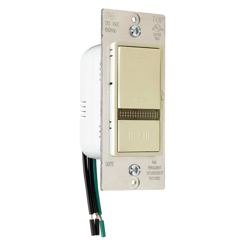 Emergency Decorator Home Locator Switch, 500 Watts, 15A, 120VAC, Ivory