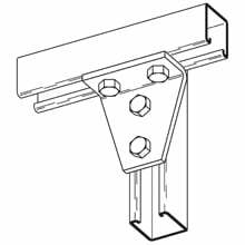 Eaton B-Line series shelf angle and brackets, 4.12" H x 3.5" L x 1.62" W, Steel, Hot-dipped galvanized, 1/4" Gauge