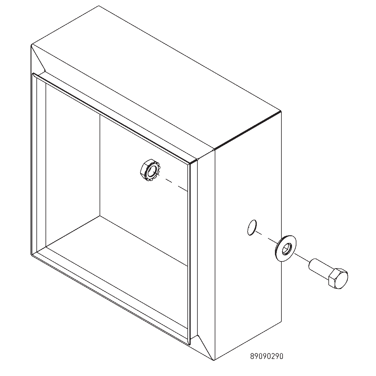 UL-Recognized Hardware Kit Type 4X, 3/8-16, Tumbled, Stainless Steel 304