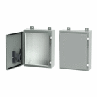 Continuous Hinge Enclosure with Clamps LP Type 12, 24x24x8, Gray, Mild Steel