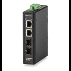 I-1100 Gigabit SFP PoE+ Industrial Media Converter - 2 PoE+ Ports, 2 SFP Ports