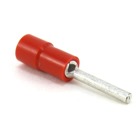 Insulated Vinyl Pin Terminals for Wire Range 22-16, Red, Canister