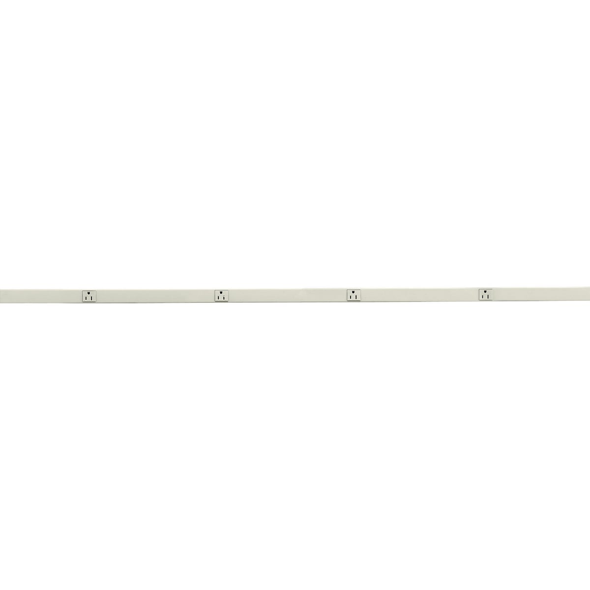 Metal PlugTrak, 15A 1 Circuit, 4 Receptacle, 6' Length, Ivory