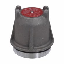 Eaton Crouse-Hinds series Condulet GUA dome cover, 3" cover opening diameter, 2" exterior depth, Copper-free aluminum, 12 thread pitch