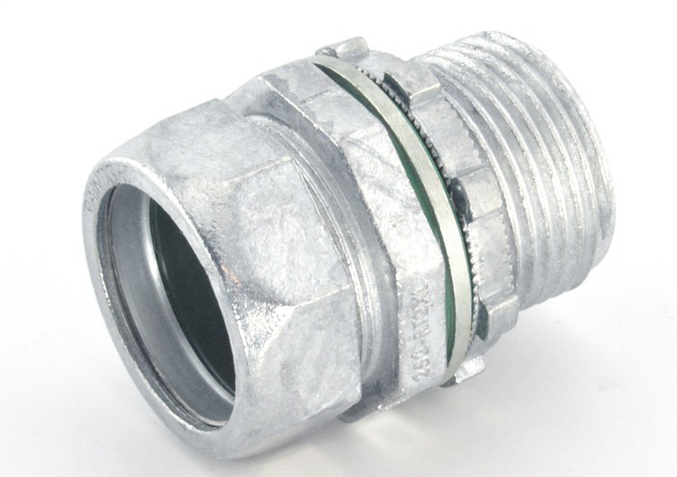 1" Raintight Compression Connector with Extra Long Threads