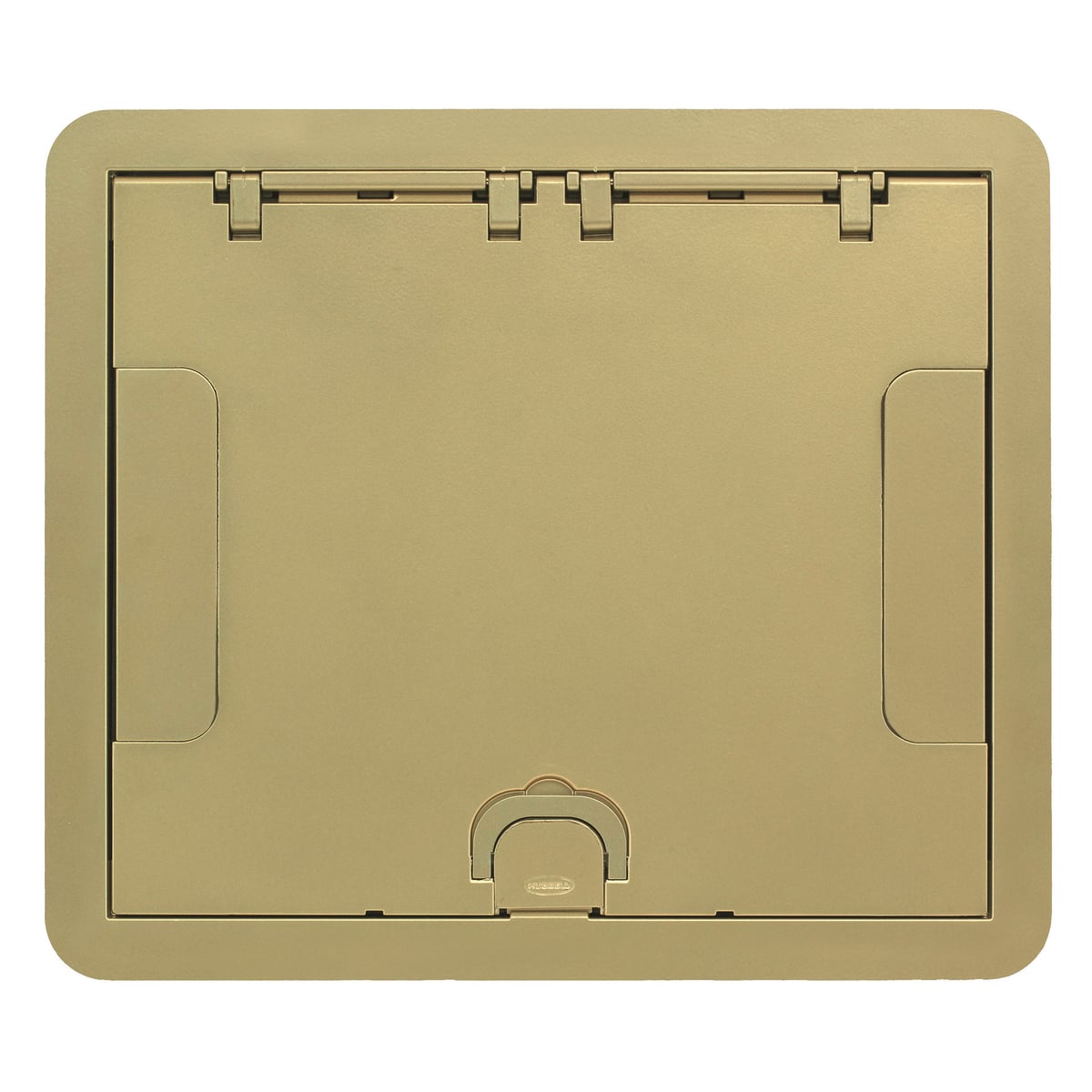 Concrete Floors, Recessed, CFB6G & CFB10G Rectangular Series, Surface Cover Assembly, Brass Powder Paint Finish