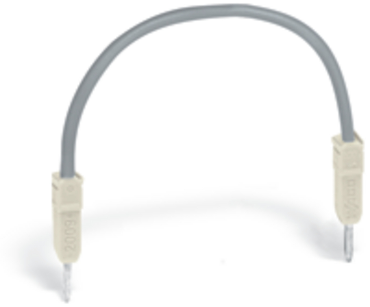 Push-in type wire jumper; 0.75 mm; insulated; 60 mm long; gray