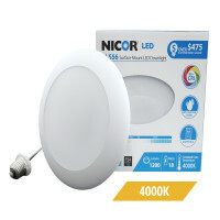 DLS Series 5/6 in. White LED Surface Mount Retrofit Disc Light in 1200 Lumens, 4000K