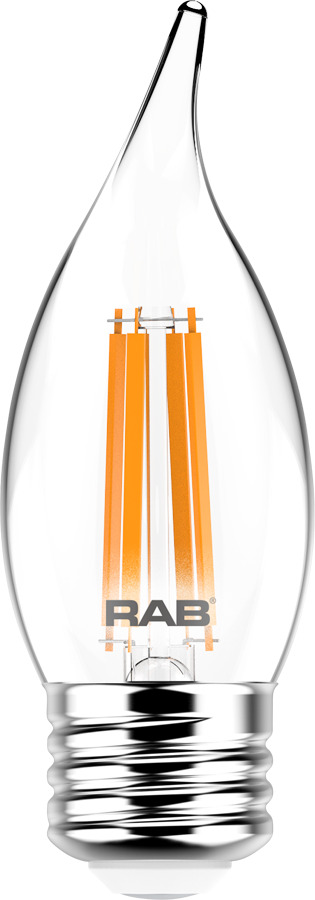 Decorative 300 Lumens Ba11 3W Base E26 90CRI 2700K Filament Clear