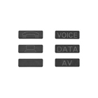 72 Icons For XXX Connectors: 24 "Voice" Icons, 24 "Data" Icons, 24 Blanks -Black