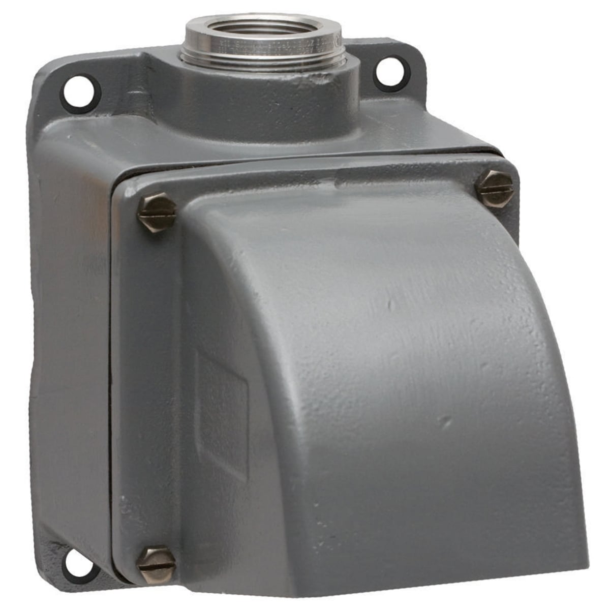 Heavy Duty Insulgrip Pin and Sleeve Devices, Industrial Grade, Back Box, for 60A and 100A 2" NPT Hub, Angled, Mounting Screws Included