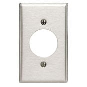 1-Gang Flush Mount 2.15-Inch Diameter, Device Receptacle Wallplate, Device Mount, Stainless Steel
