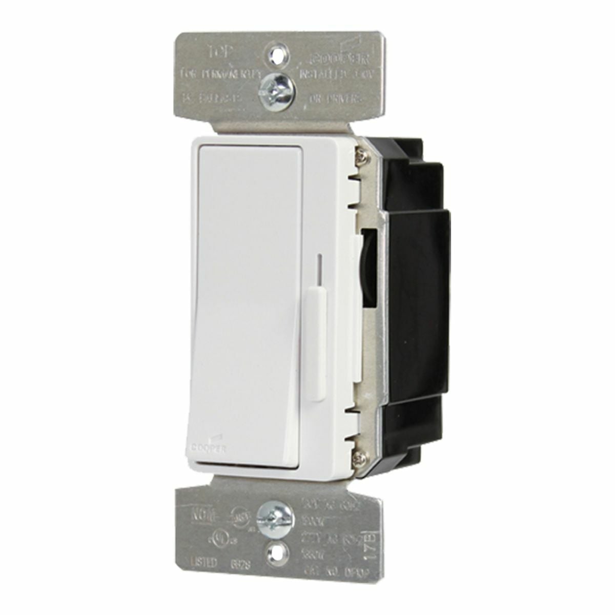 Decorator Wallswitch Slide Dimmer, 120V, Multiload, White/Ivory/Light Almond