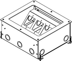 11 Gang Floor Box