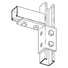 Eaton B-Line series corner connection, 3.93" H x 5.37" L x 1.62" W, Steel, DURA GREEN, Left hand six hole single corner wing fitting