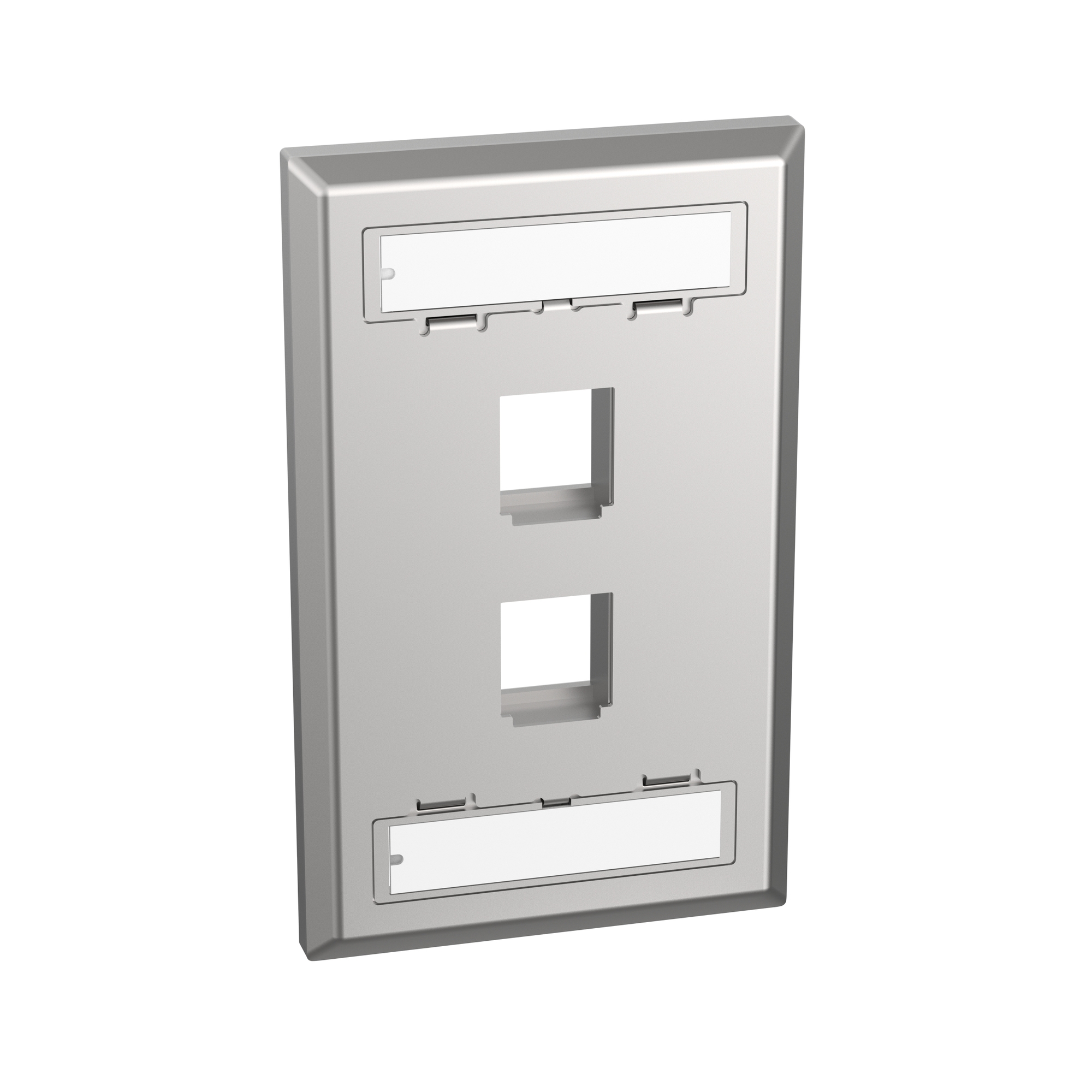 NK 2-port, single gang, stainless steel,