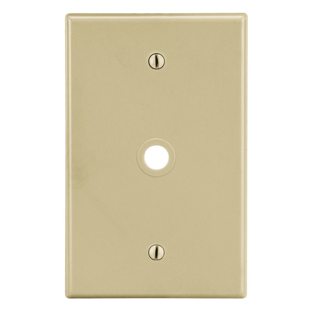 Wallplate, Mid-Size 1-Gang, .406" Opening, Box Mount,  Ivory