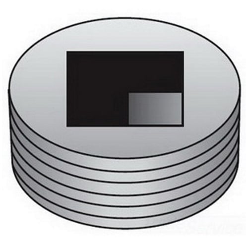 OZ-Gedney Type PLG Internal Recessed Threaded Insert Plug, Size: 3/4 IN, Copper-Free Aluminum, Connection: Threaded NPT, Body Thick: 1/2 IN, 1/2 IN Socket Size, Third Party Certification: UL File Number E-34997 Suitable For Wet Locations, UL Liste