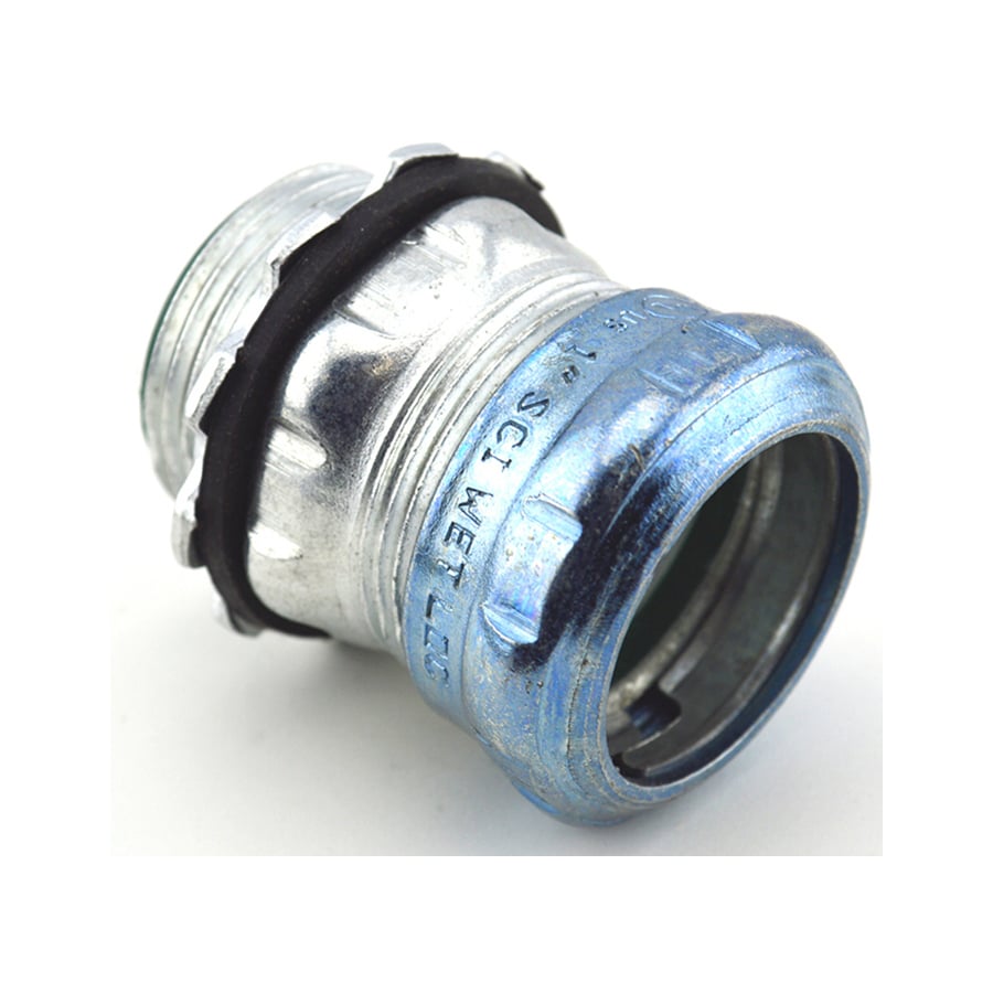 Connector, Compression, Steel, Insulated Throat - 105 Degree C, Size 1 Inch