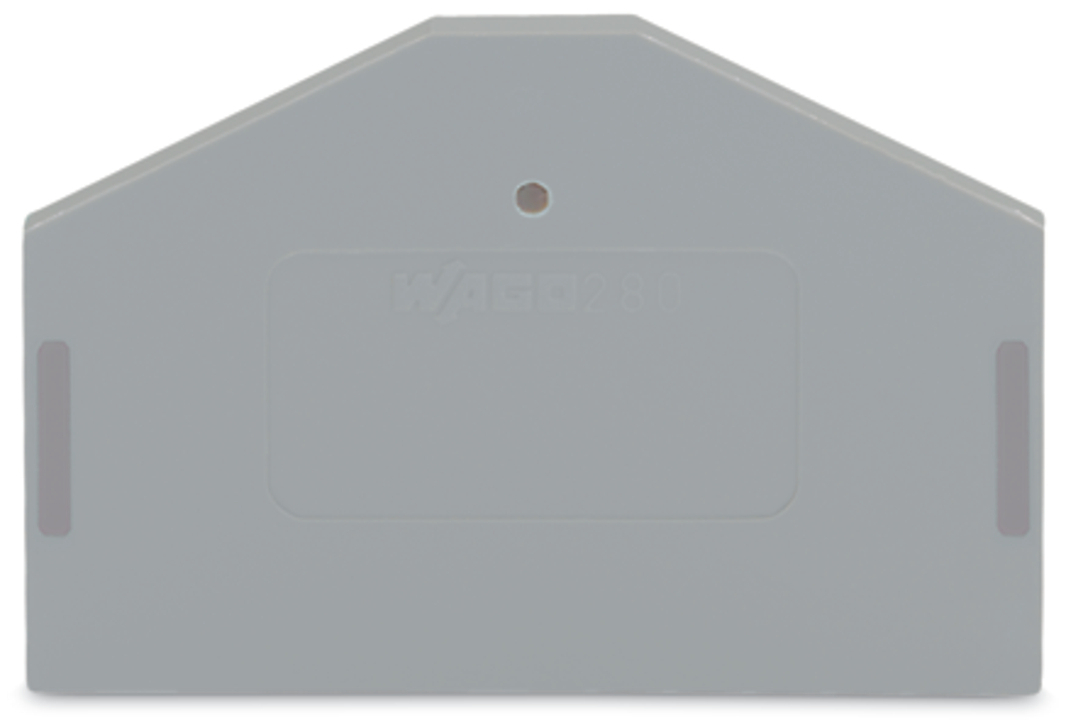End and intermediate plate; 2.5 mm thick; gray